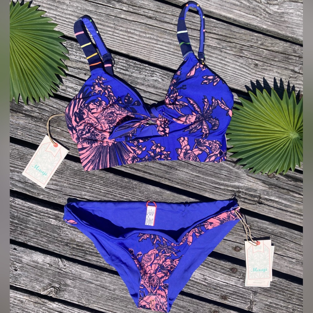 RARE! 🌟 MAAJI Set - Funfair Sporty Bikini Top & Flirt Signature Bottoms S